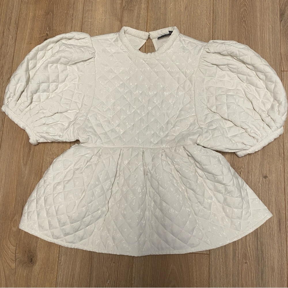 ASOS Quilted Babydoll Ruffled Sleeve Top!